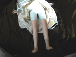 blonde angel wings legs